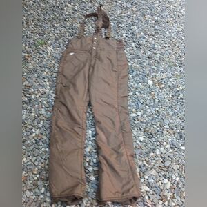 Gerry Nylon Ski Snow Pants Bib Overalls Mens XLarge Brown